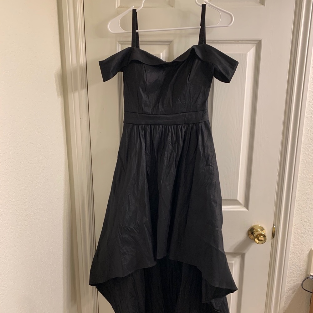 Black train dress